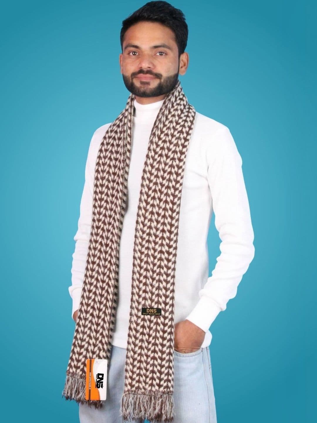Daily Needs Shop Men Patterned Merino Wool Mufflers - view 1