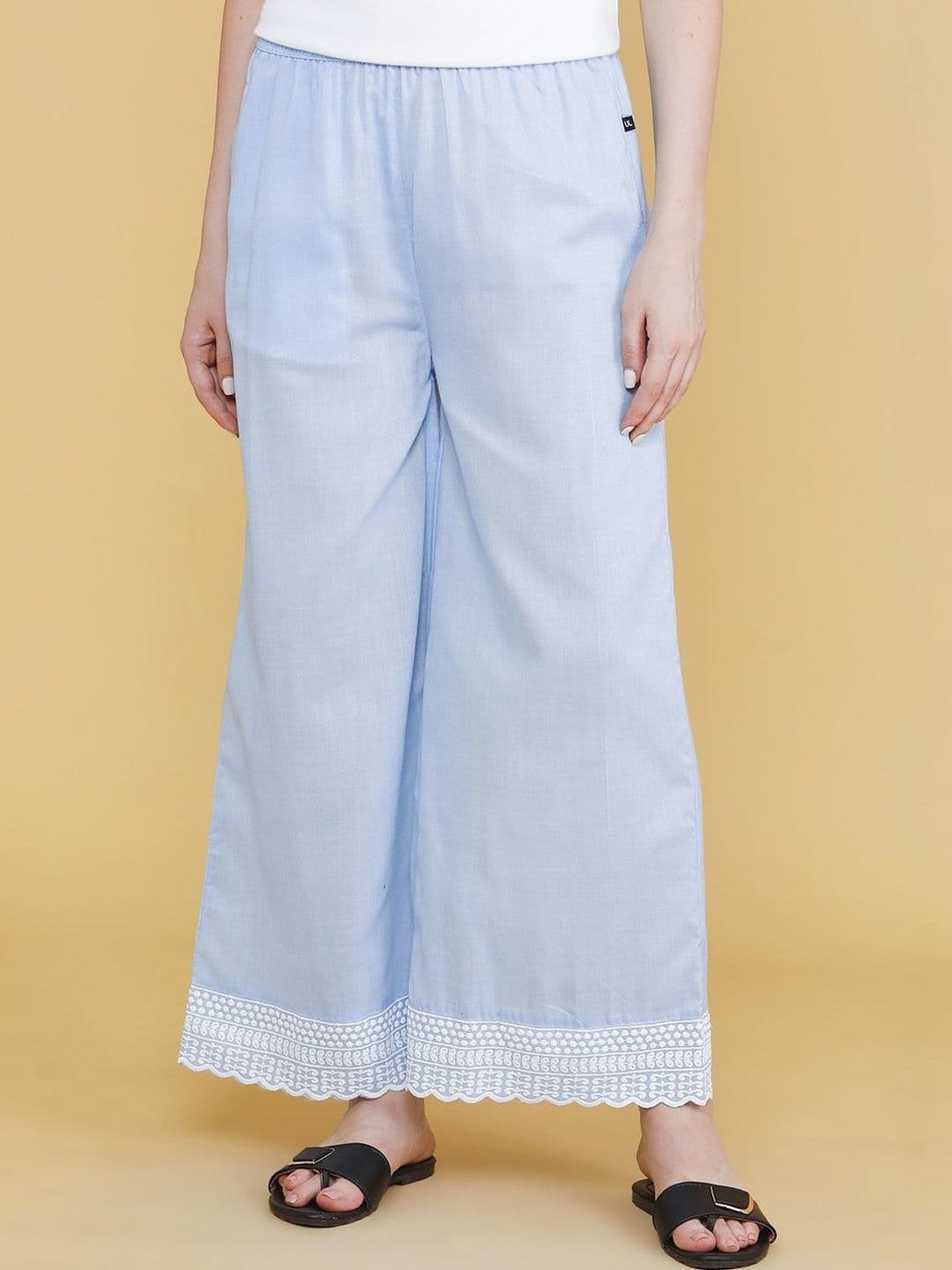 V-Mart Women Embroidered Ethnic Palazzos - view 1