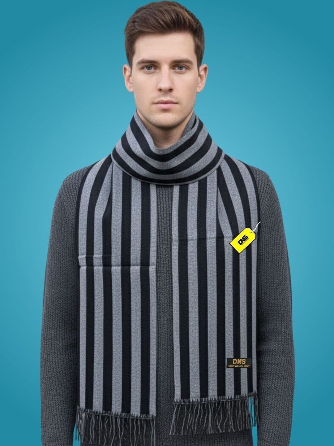 Daily Needs Shop Men Striped Merino Wool Mufflers - view 1
