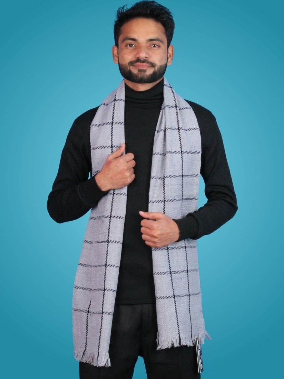 Daily Needs Shop Men Checked Merino Wool Mufflers - view 1