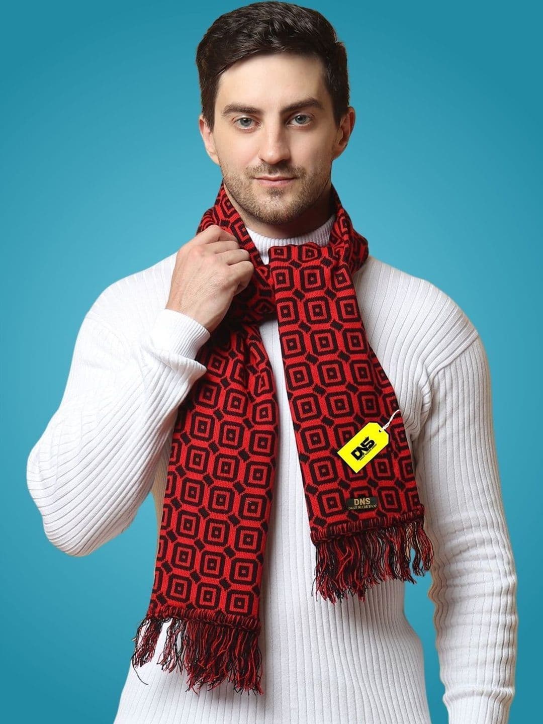 Daily Needs Shop Men Patterned Merino Wool Mufflers - view 1