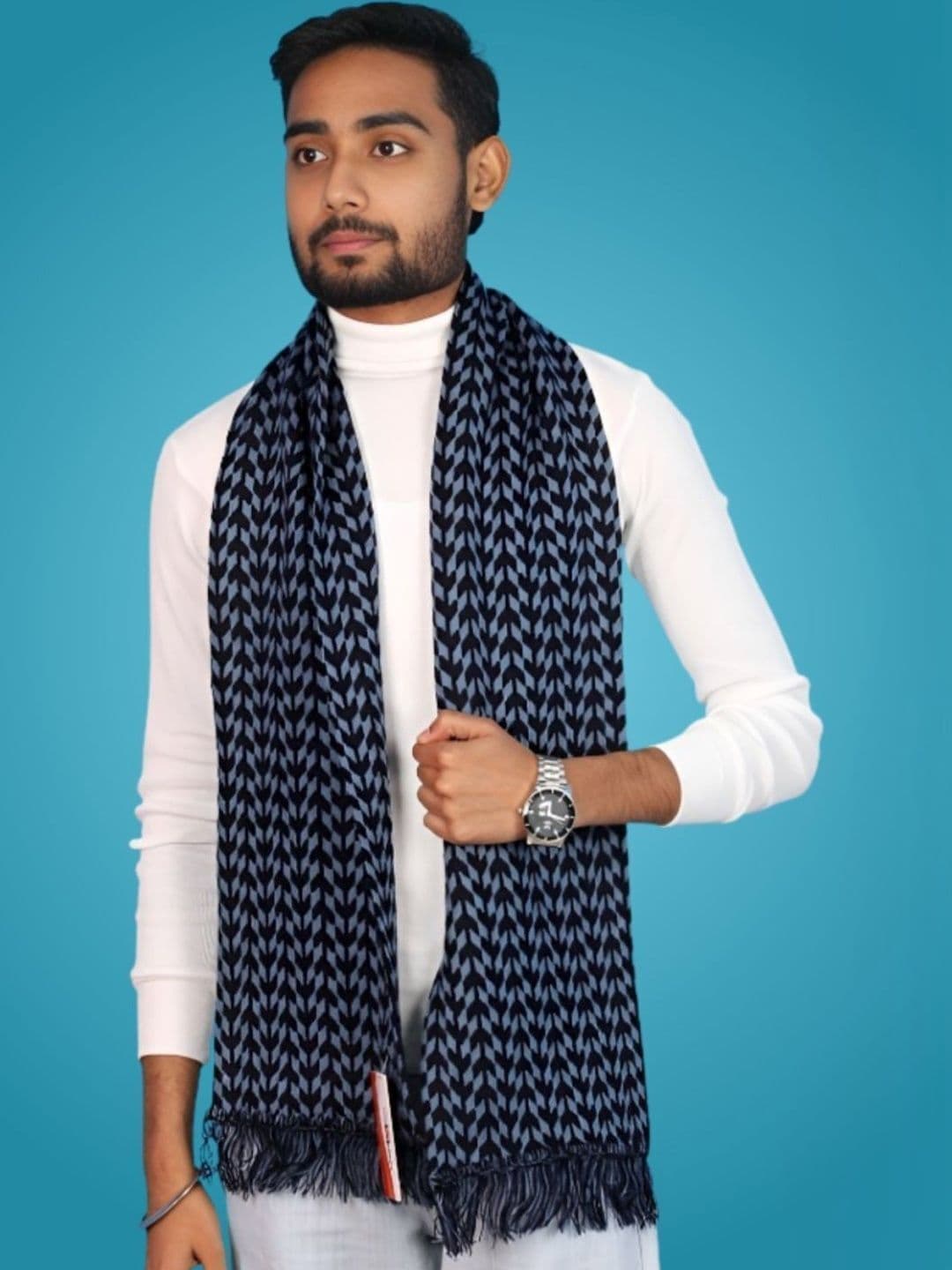Daily Needs Shop Men Patterned Merino Wool Mufflers - view 1