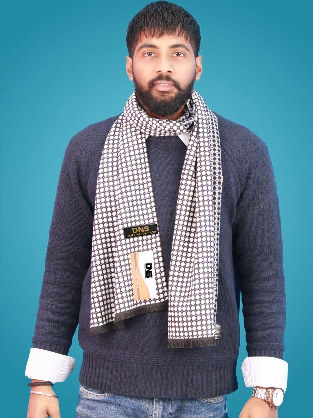 Daily Needs Shop Men Patterned Merino Wool Mufflers - view 1