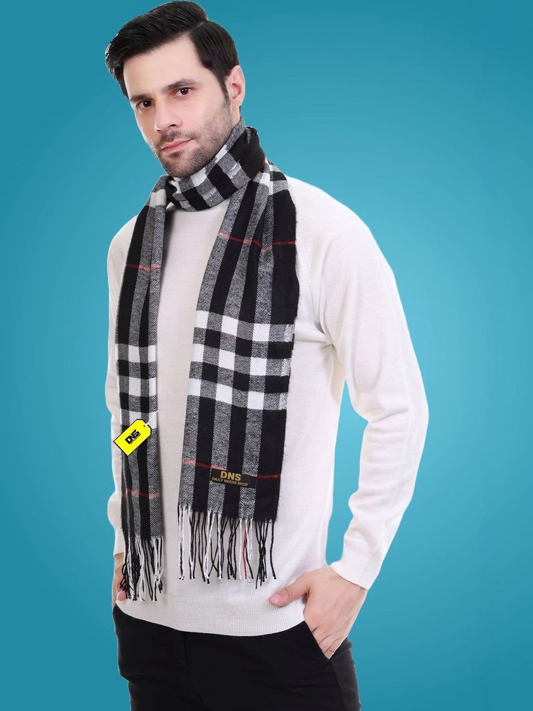 Daily Needs Shop Men Checked Merino Wool Mufflers - view 1