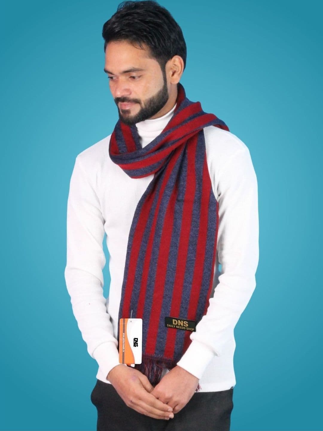 Daily Needs Shop Men Striped Merino Wool Mufflers - view 1