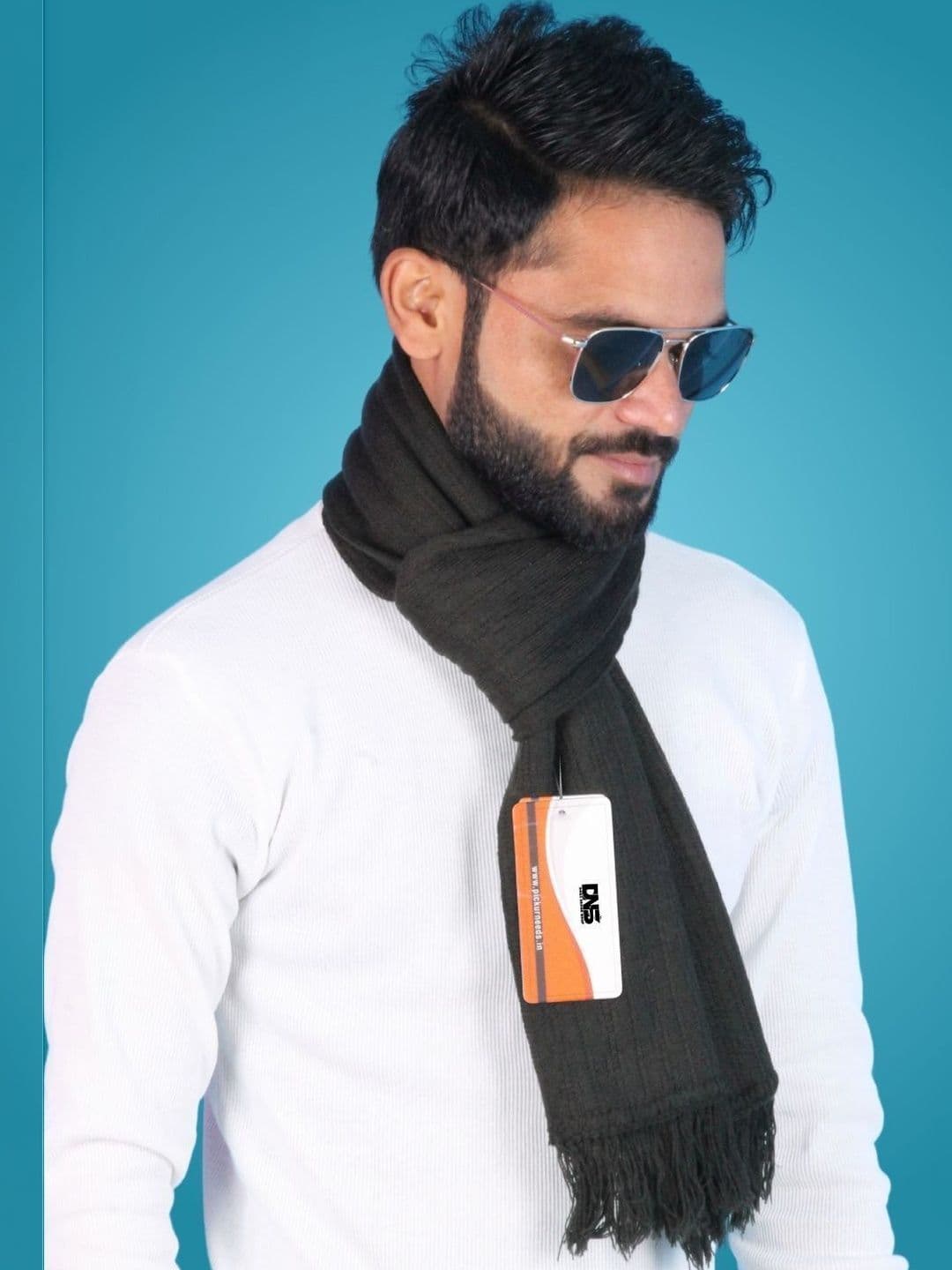 Daily Needs Shop Men Ribbed Merino Wool Mufflers - view 1