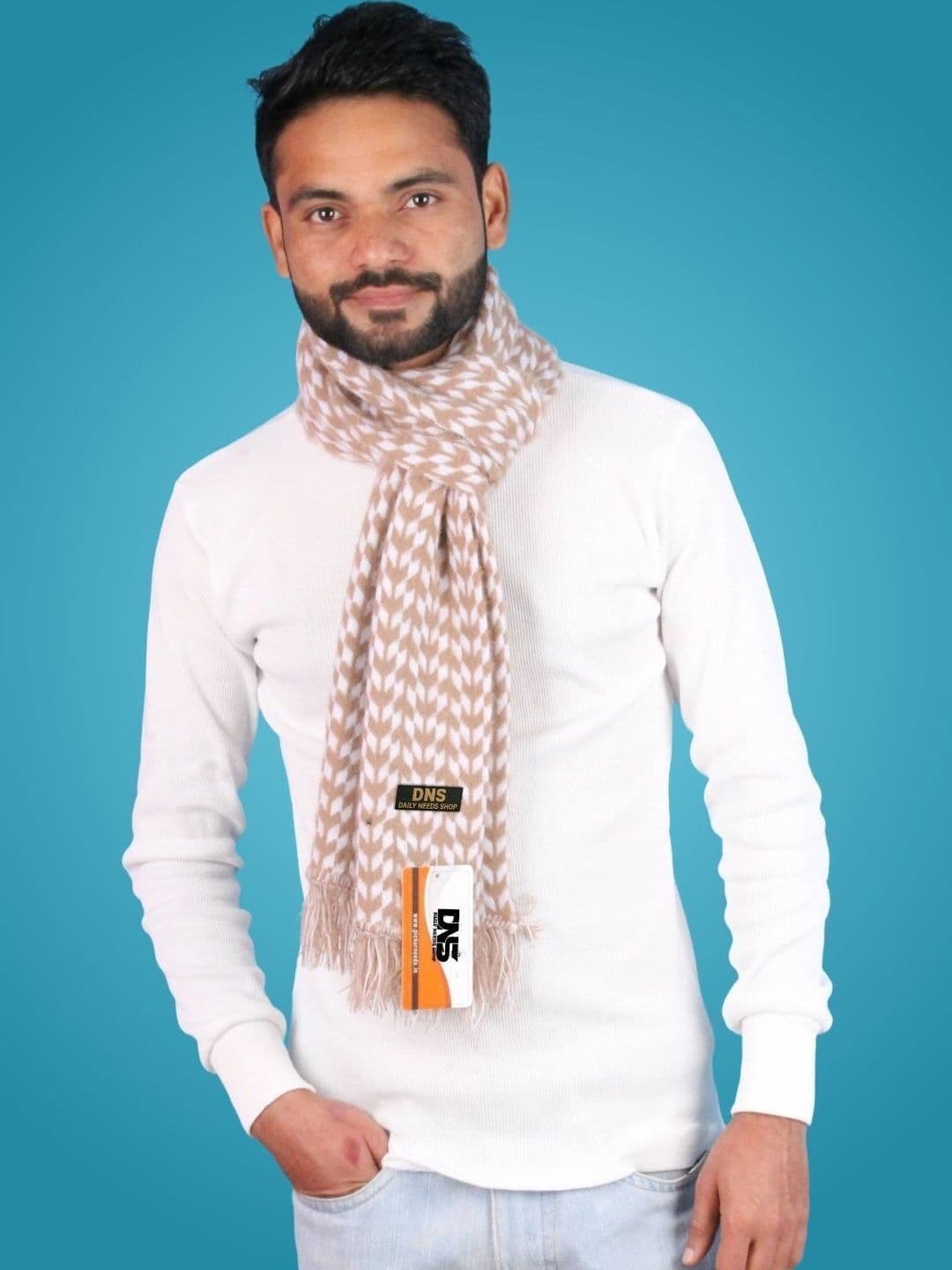 Daily Needs Shop Men Patterned Merino Wool Mufflers - view 1