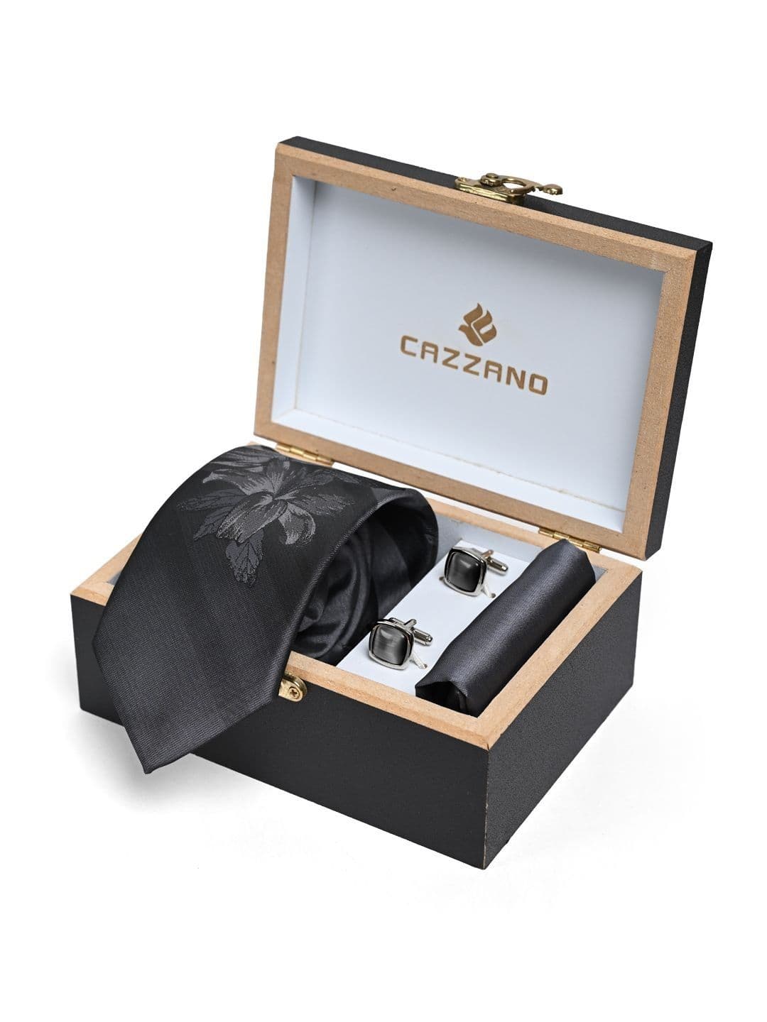 Cazzano Men Printed Tie & Cufflink Set - view 1