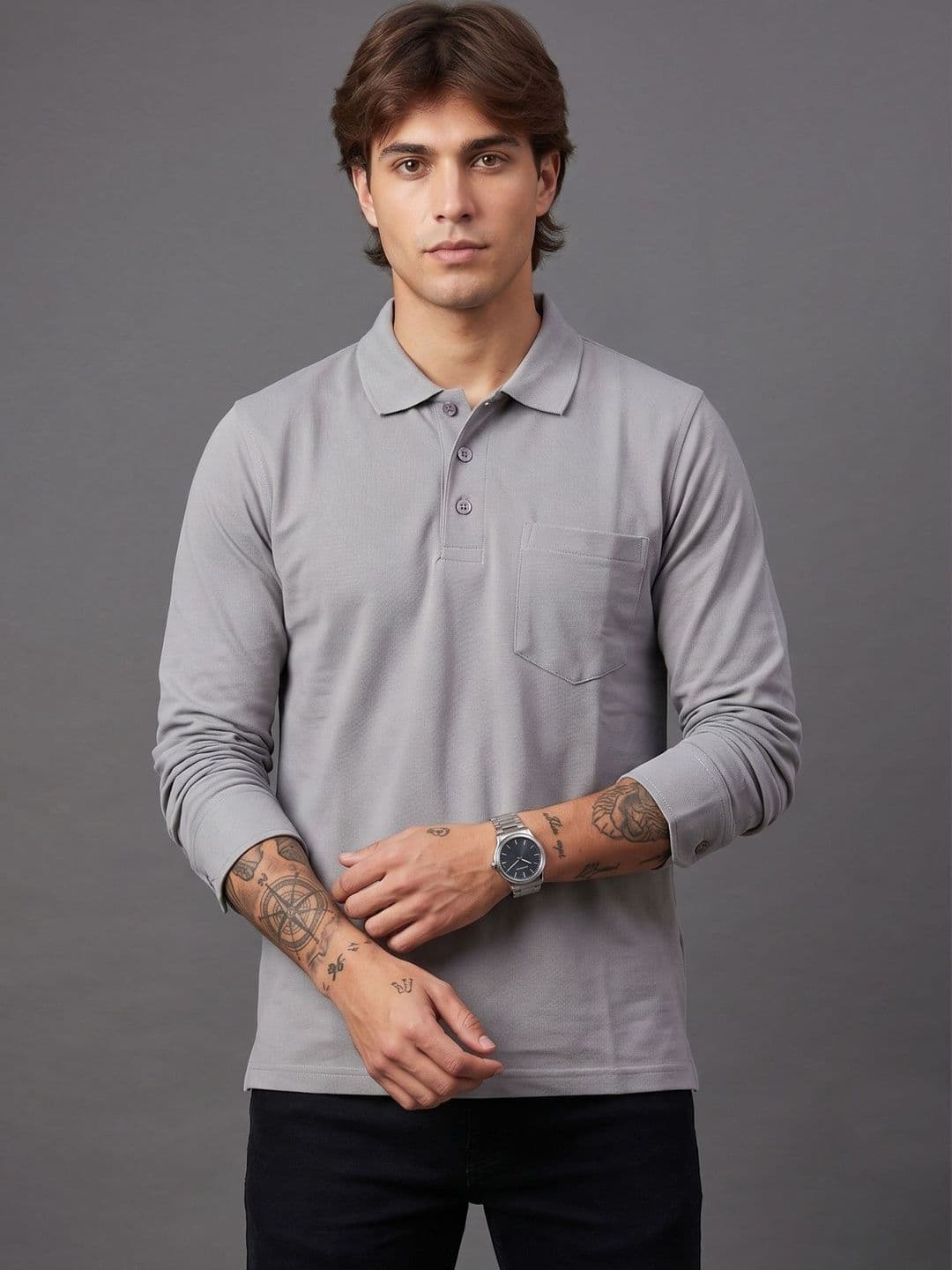 Moda Rapido Men Polo Collar Pockets T-shirt - view 1