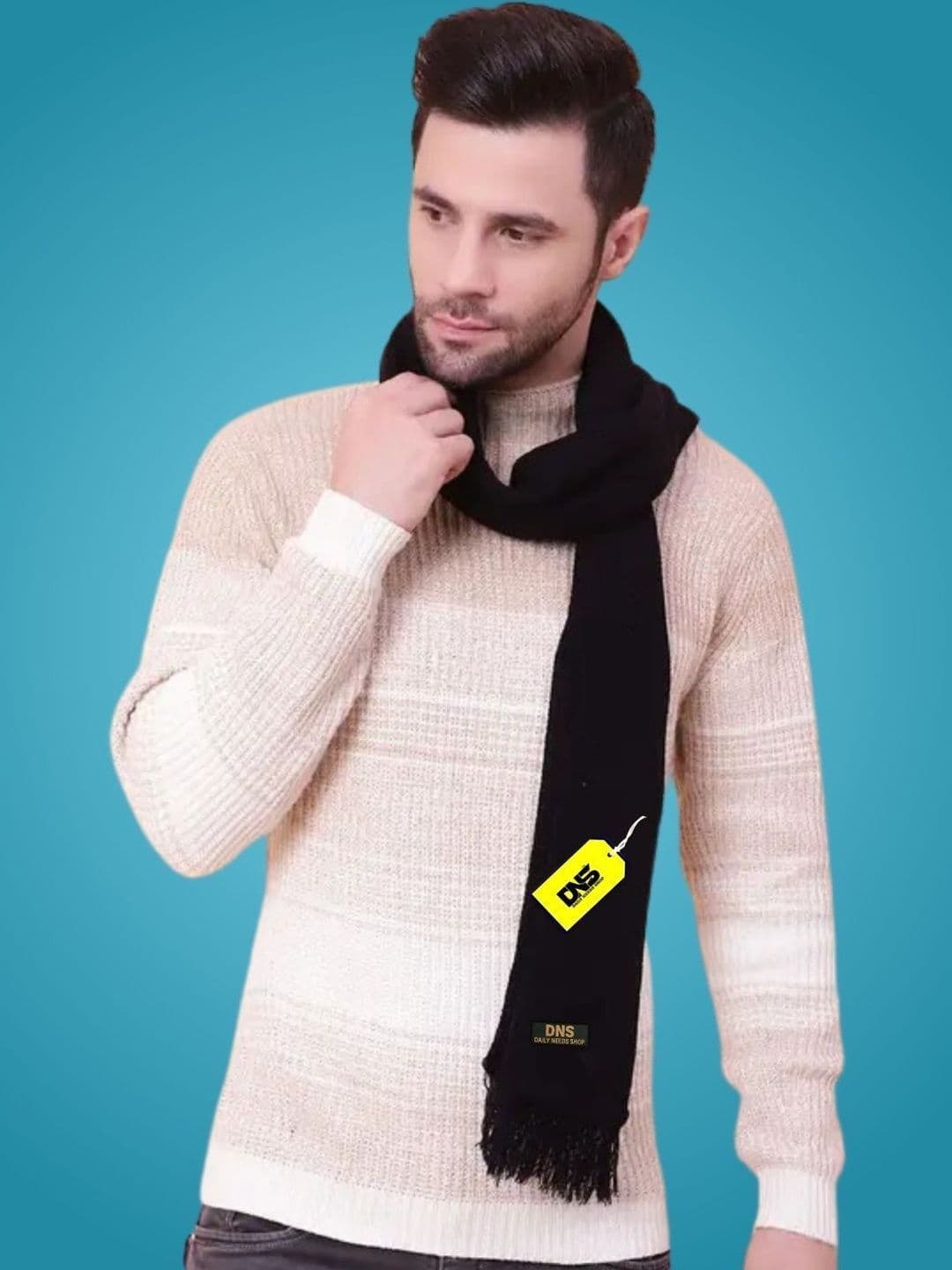 Daily Needs Shop Men Ribbed Merino Wool Mufflers - view 1