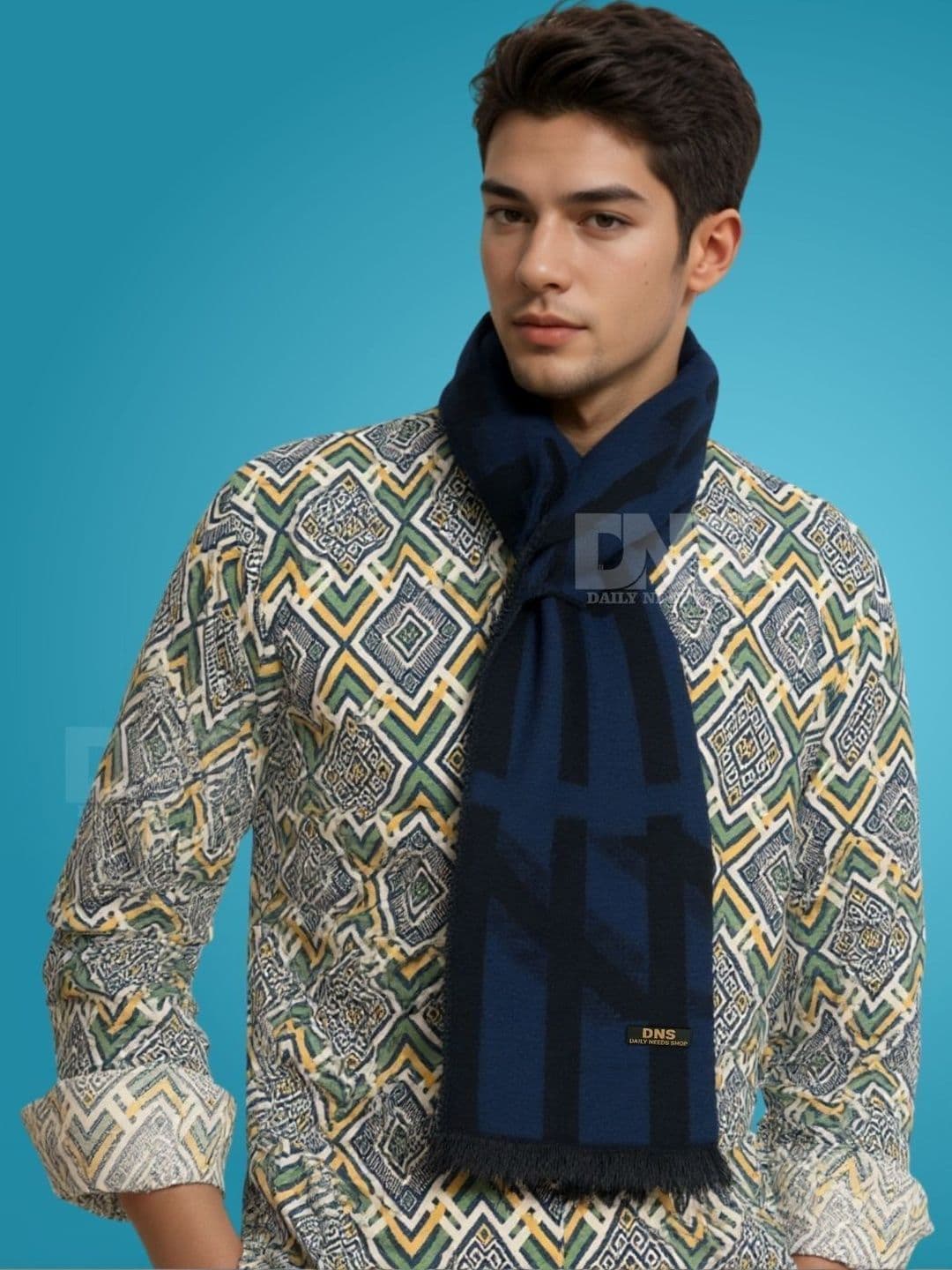 Daily Needs Shop Men Patterned Merino Wool Mufflers - view 1