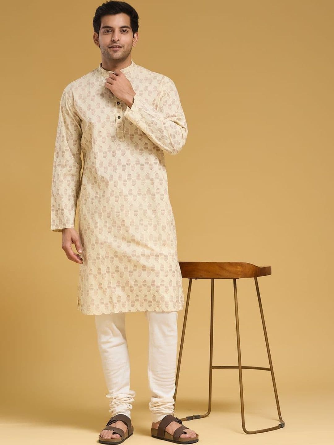 Fabindia Men Ethnic Motifs Printed Kurta - view 1