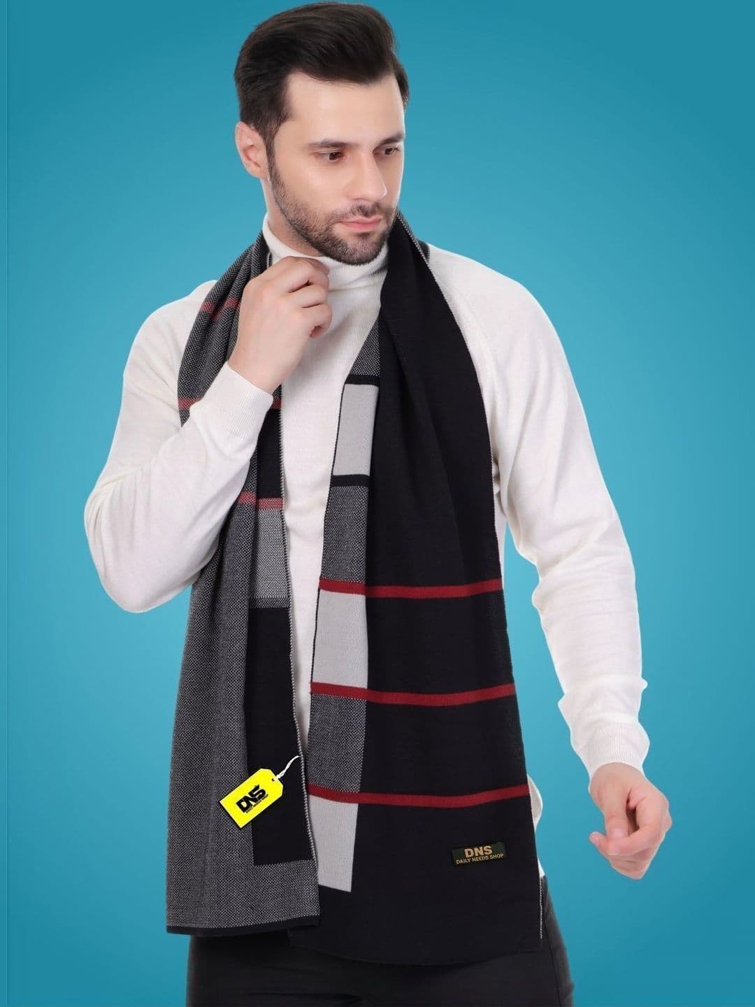 Daily Needs Shop Men Checked Merino Wool Mufflers - view 1