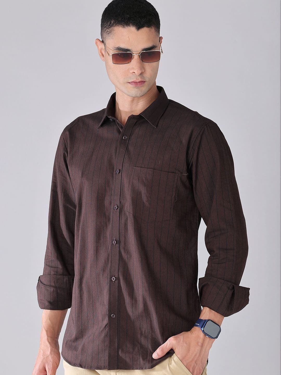 V-Mart Men Slim Fit Striped Casual Shirt - view 1