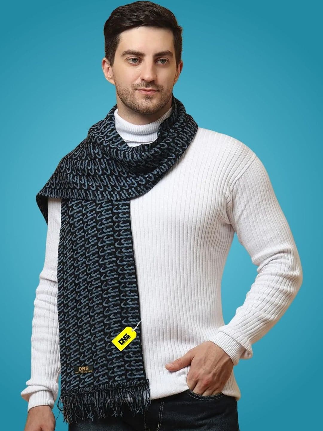 Daily Needs Shop Men Patterned Merino Wool Mufflers - view 1