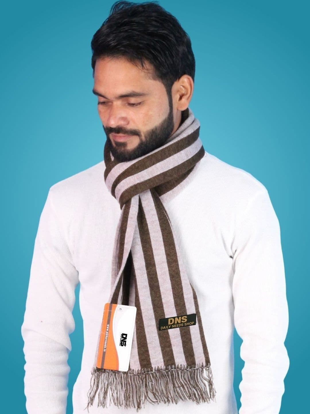 Daily Needs Shop Men Striped Merino Wool Mufflers - view 1