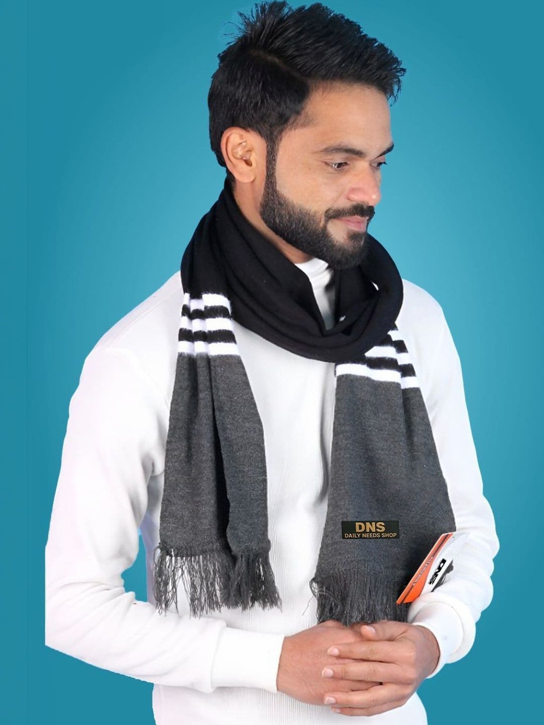 Daily Needs Shop Men Striped Merino Wool Mufflers - view 1