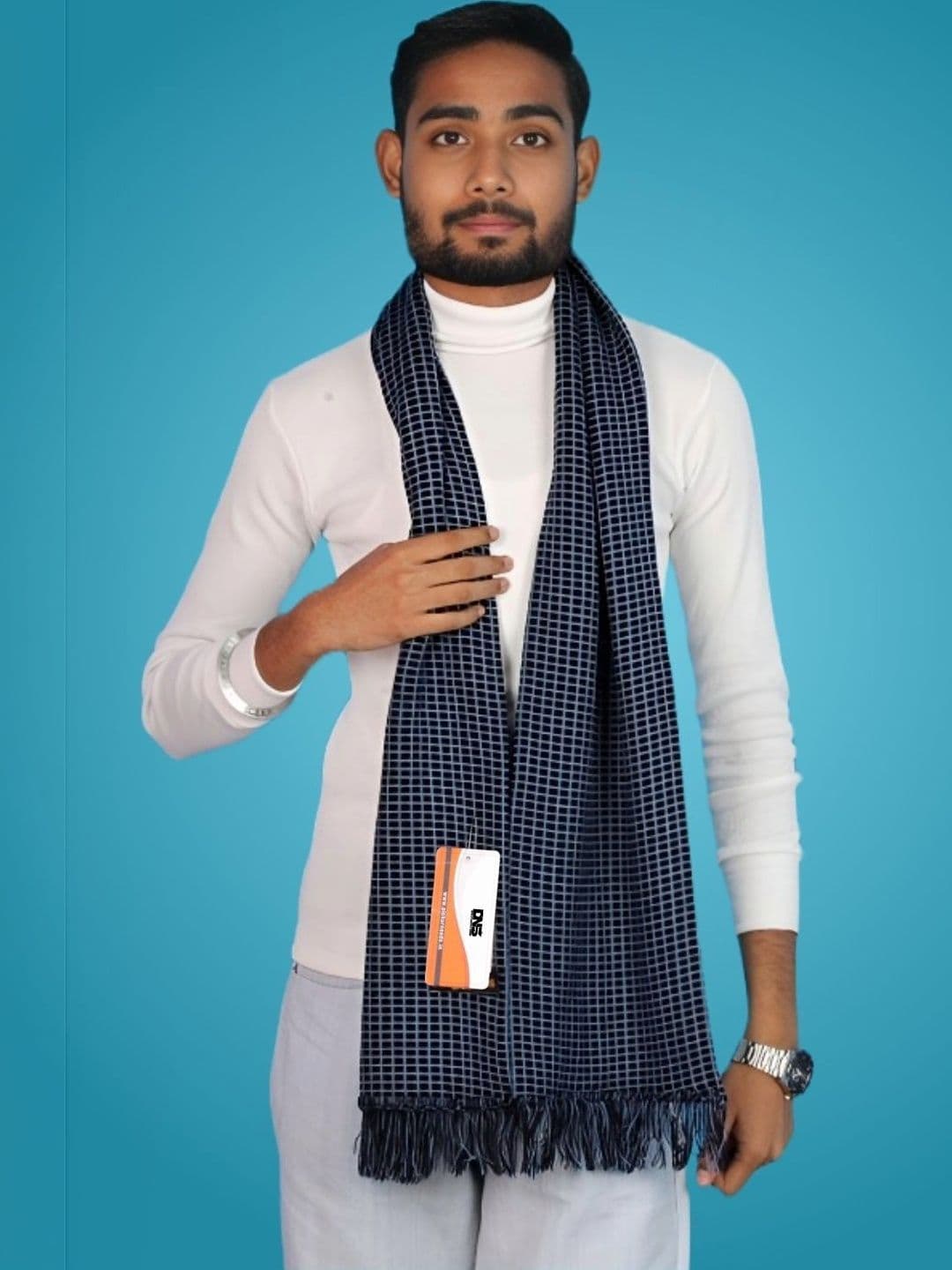 Daily Needs Shop Men Checked Merino Wool Mufflers - view 1