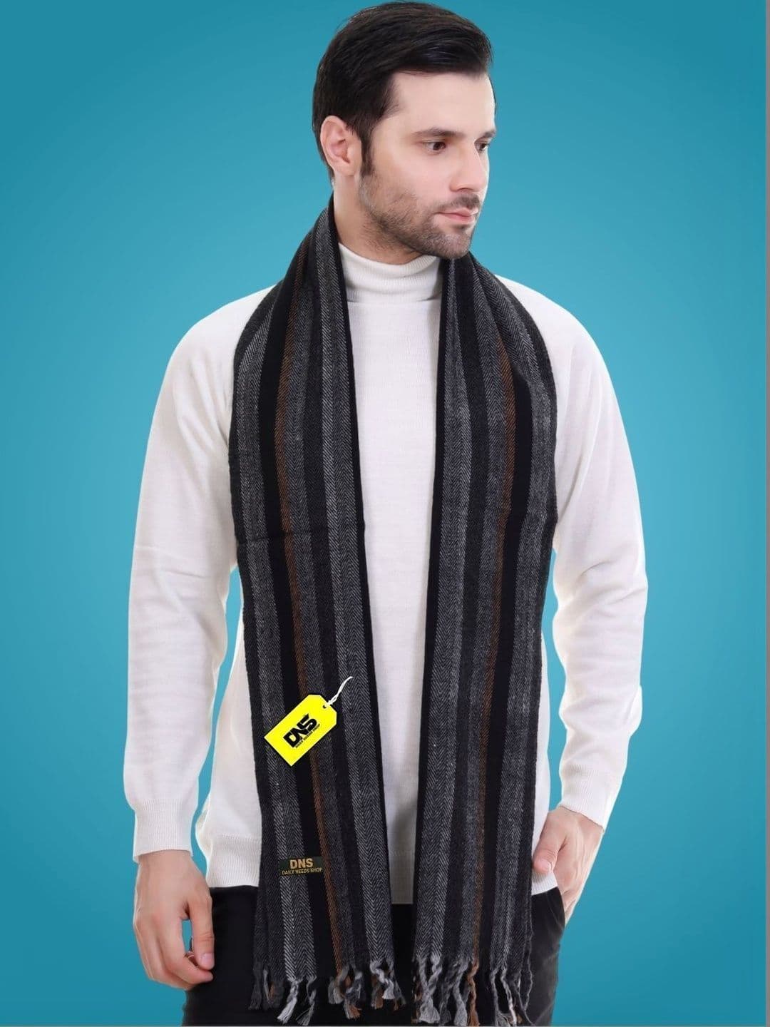 Daily Needs Shop Men Striped Merino Wool Mufflers - view 1