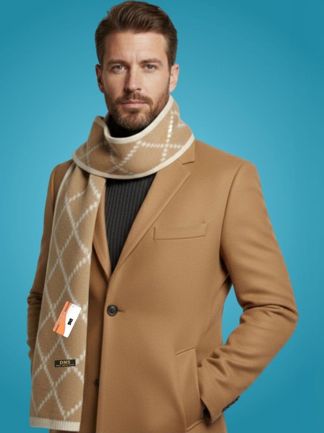 Daily Needs Shop Men Patterned Merino Wool Mufflers - view 1