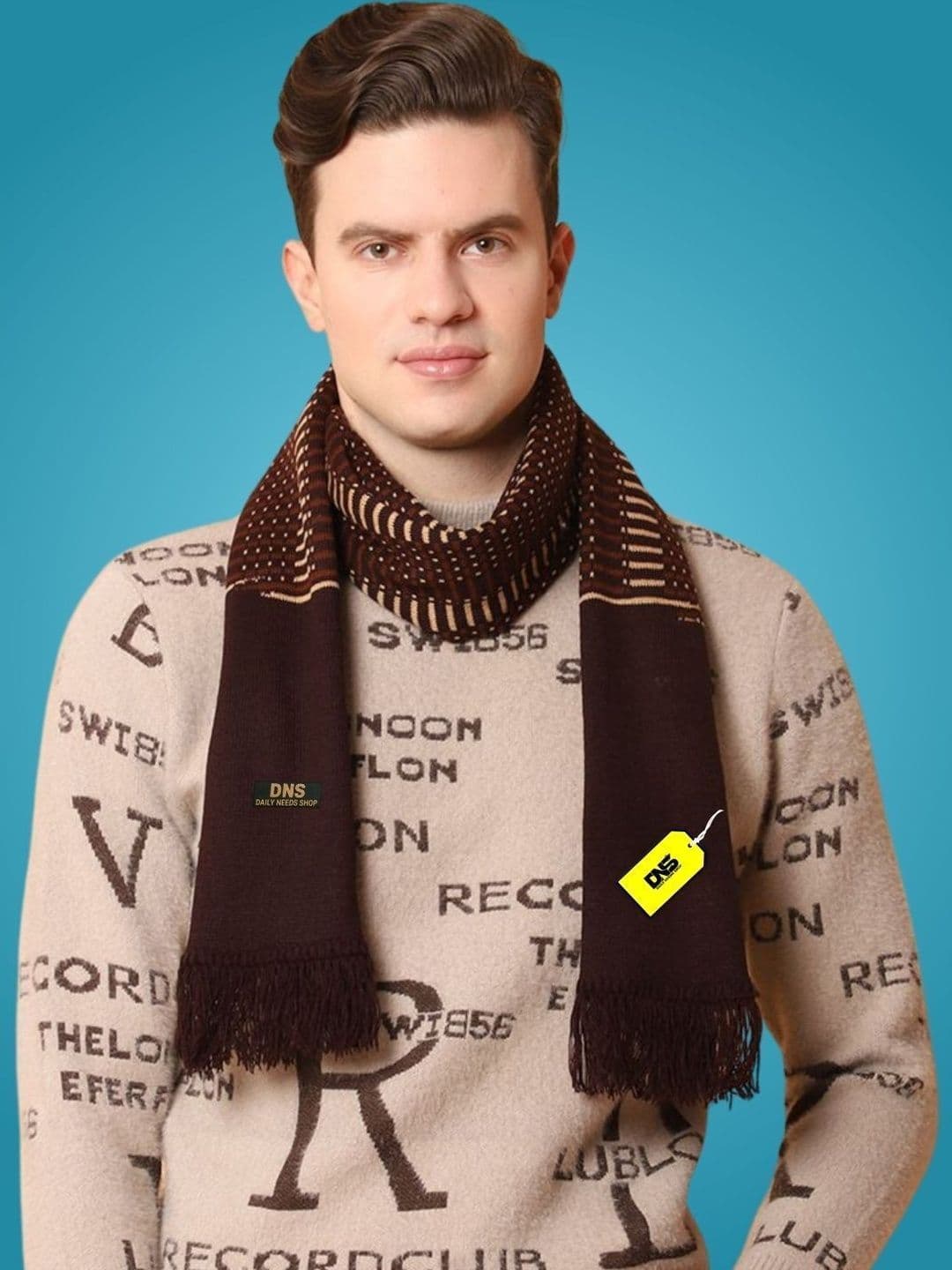 Daily Needs Shop Men Patterned Merino Wool Mufflers - view 1