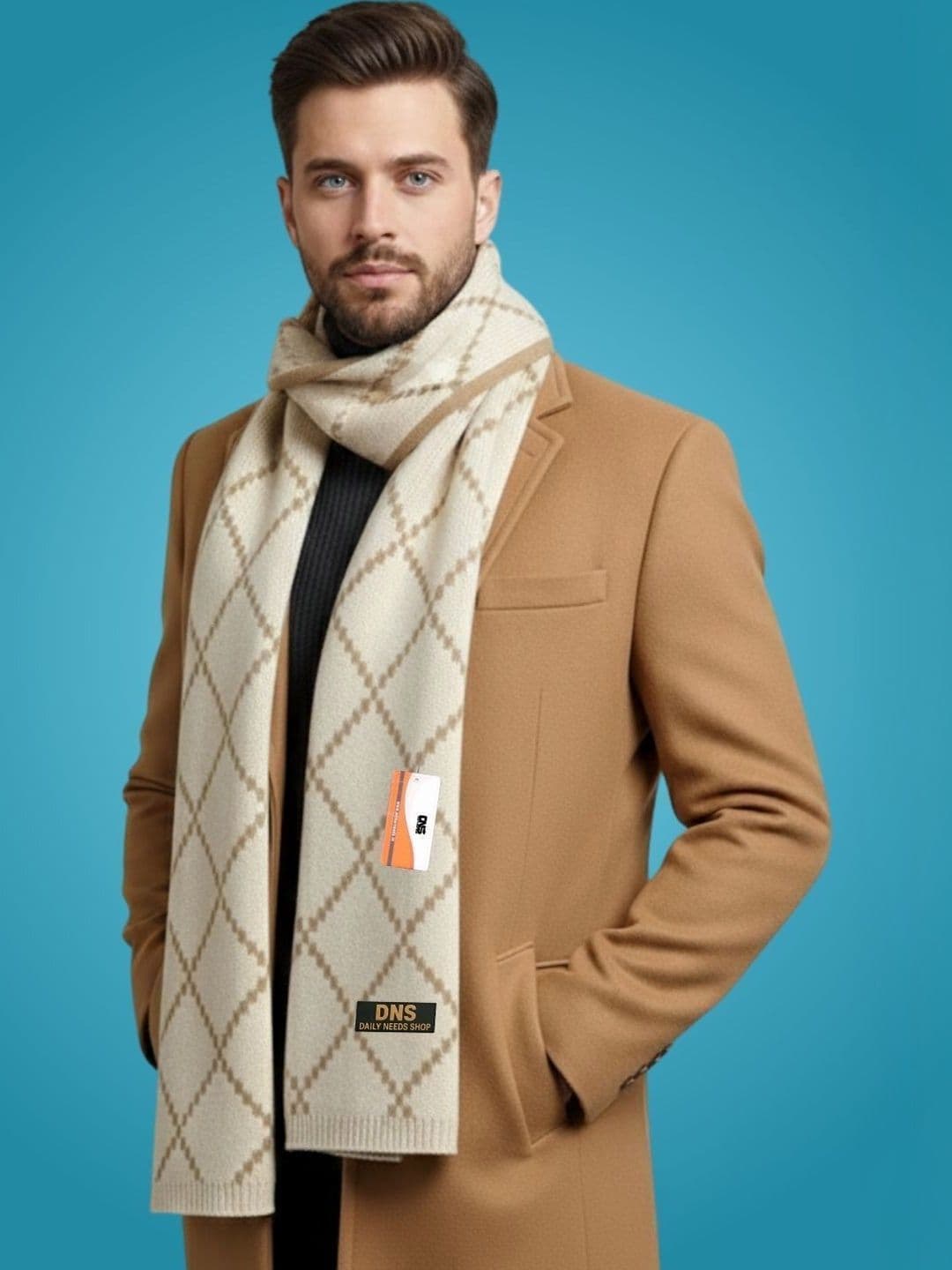 Daily Needs Shop Men Patterned Merino Wool Mufflers - view 1