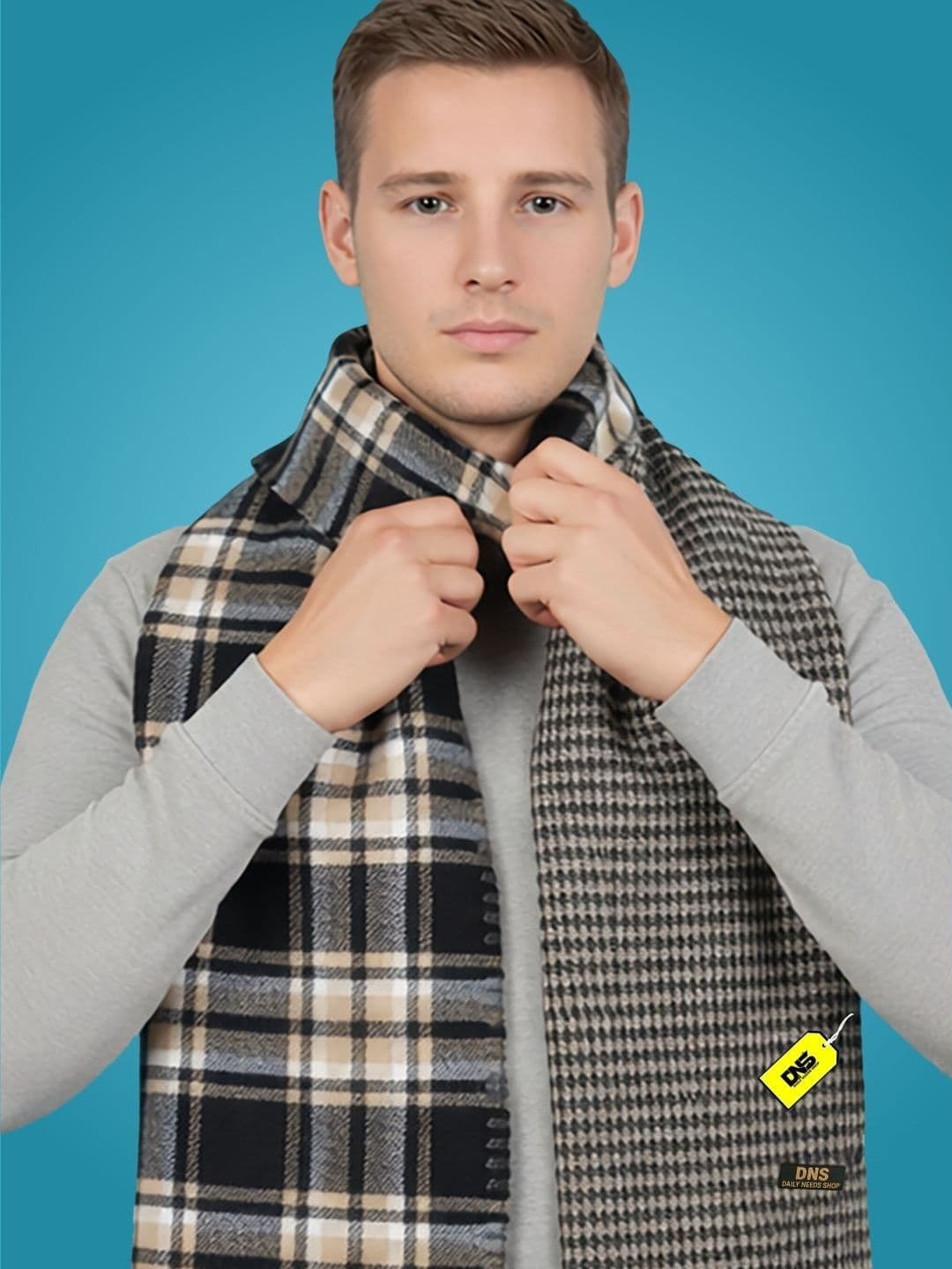 Daily Needs Shop Men Checked Merino Wool Mufflers - view 1
