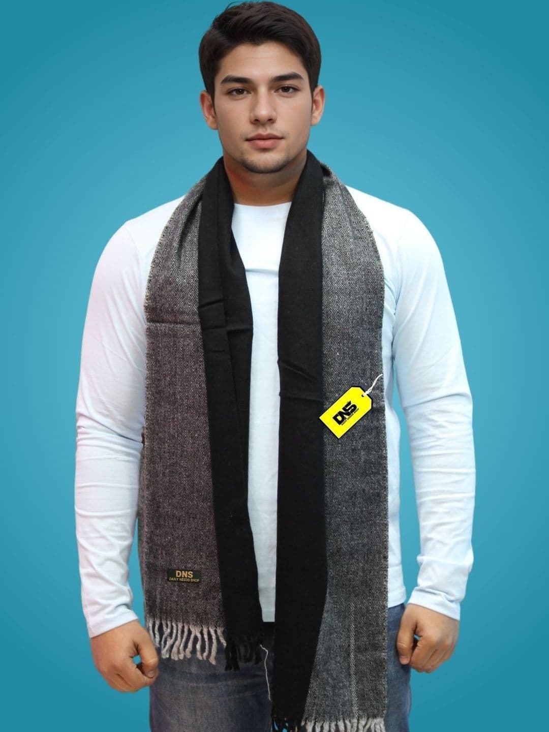 Daily Needs Shop Men Patterned Merino Wool Mufflers - view 1
