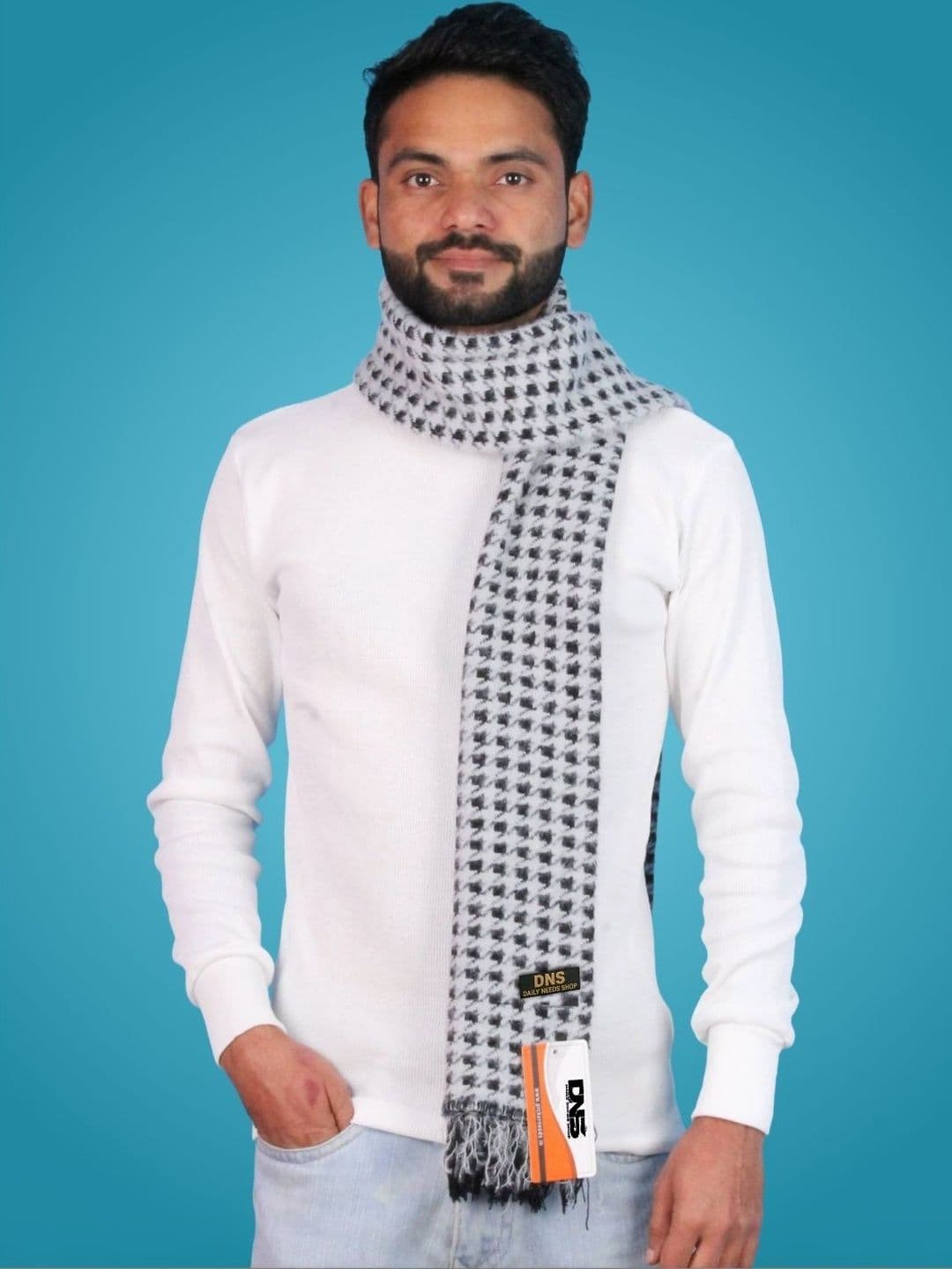 Daily Needs Shop Men Checked Merino Wool Mufflers - view 1