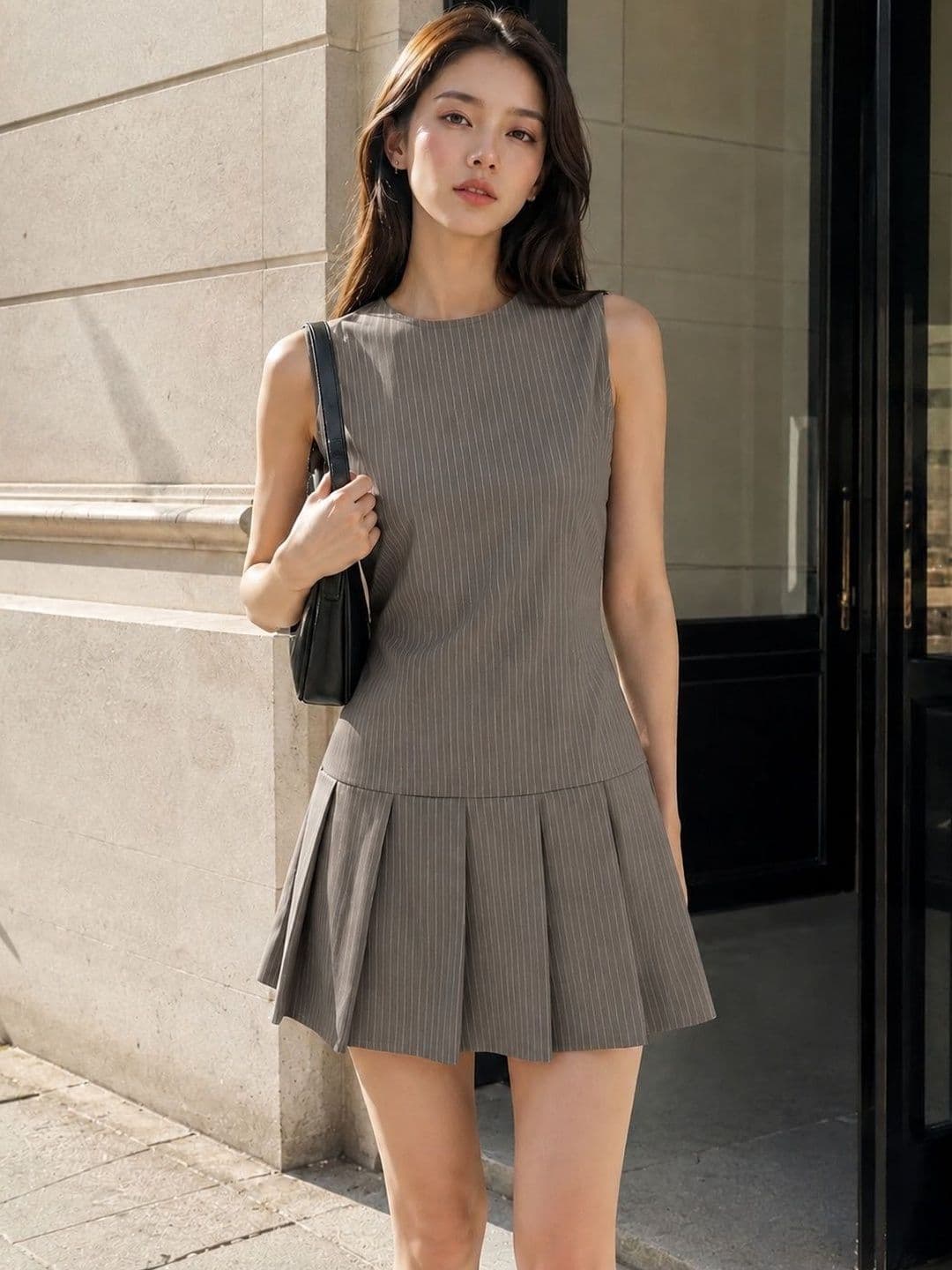NOWI Striped A-Line Mini Dress - view 1