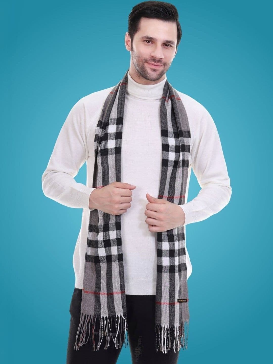 Daily Needs Shop Men Checked Merino Wool Mufflers - view 1
