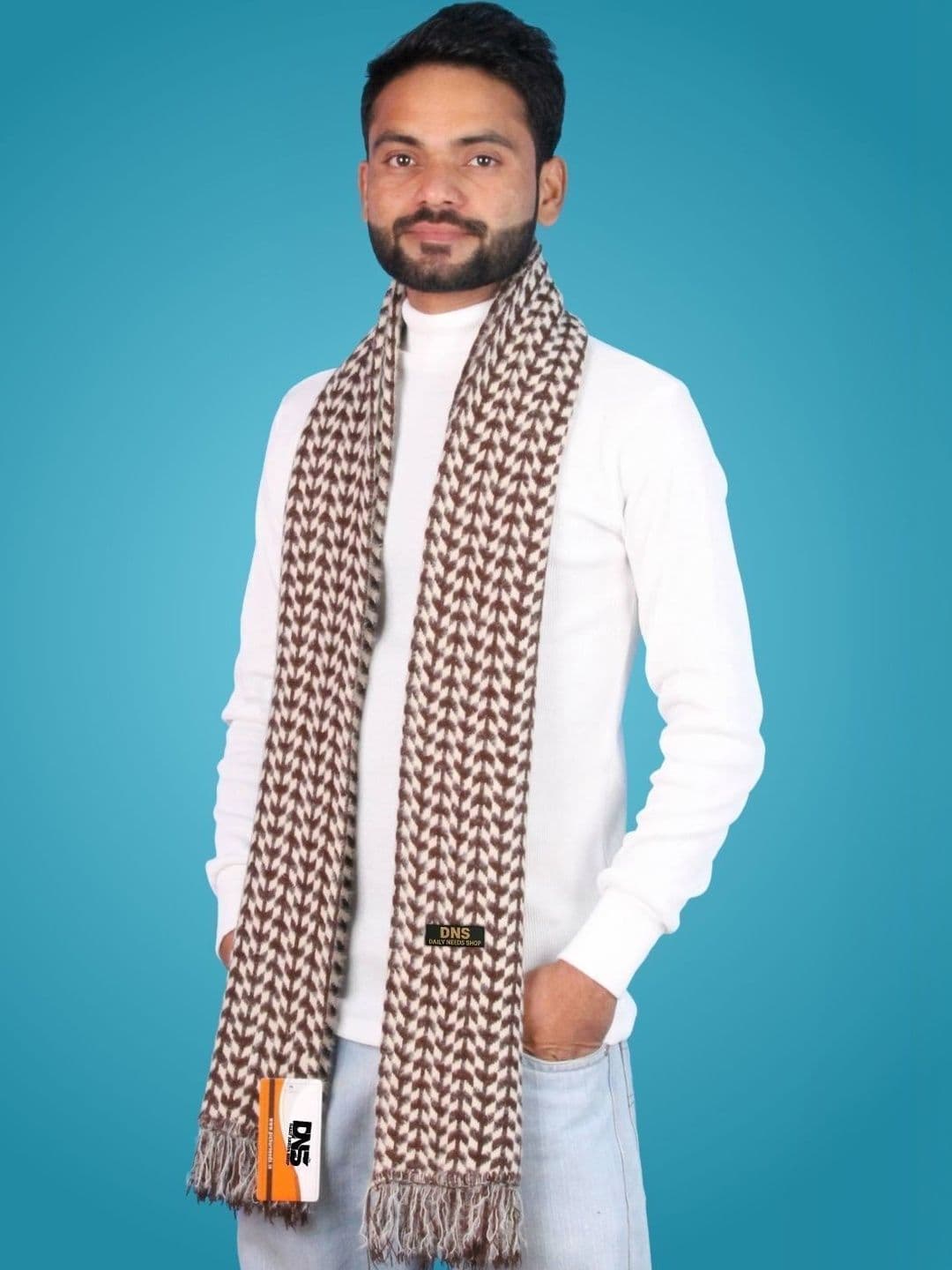 Daily Needs Shop Men Patterned Merino Wool Mufflers - view 1