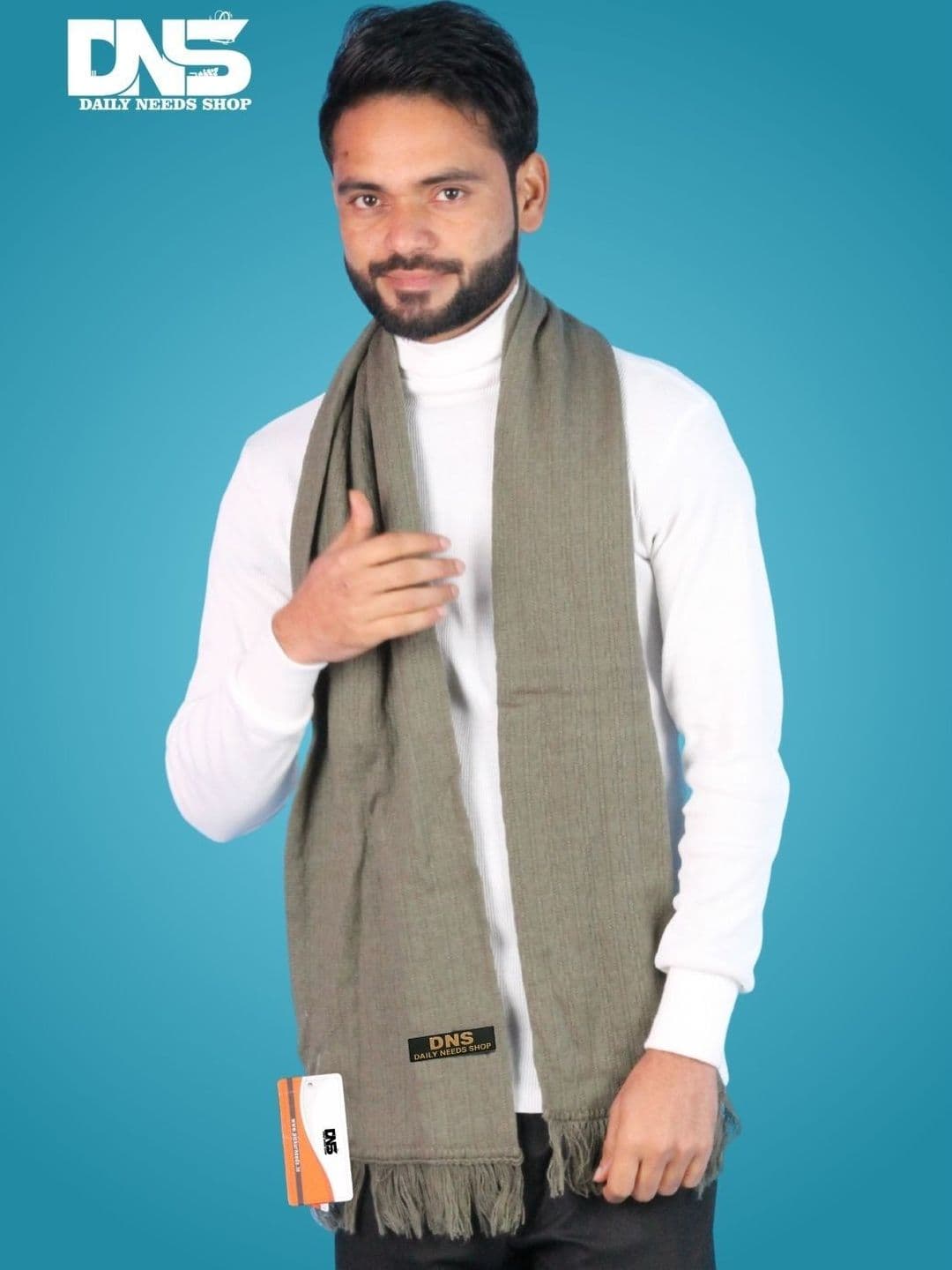 Daily Needs Shop Men Ribbed Merino Wool Mufflers - view 1