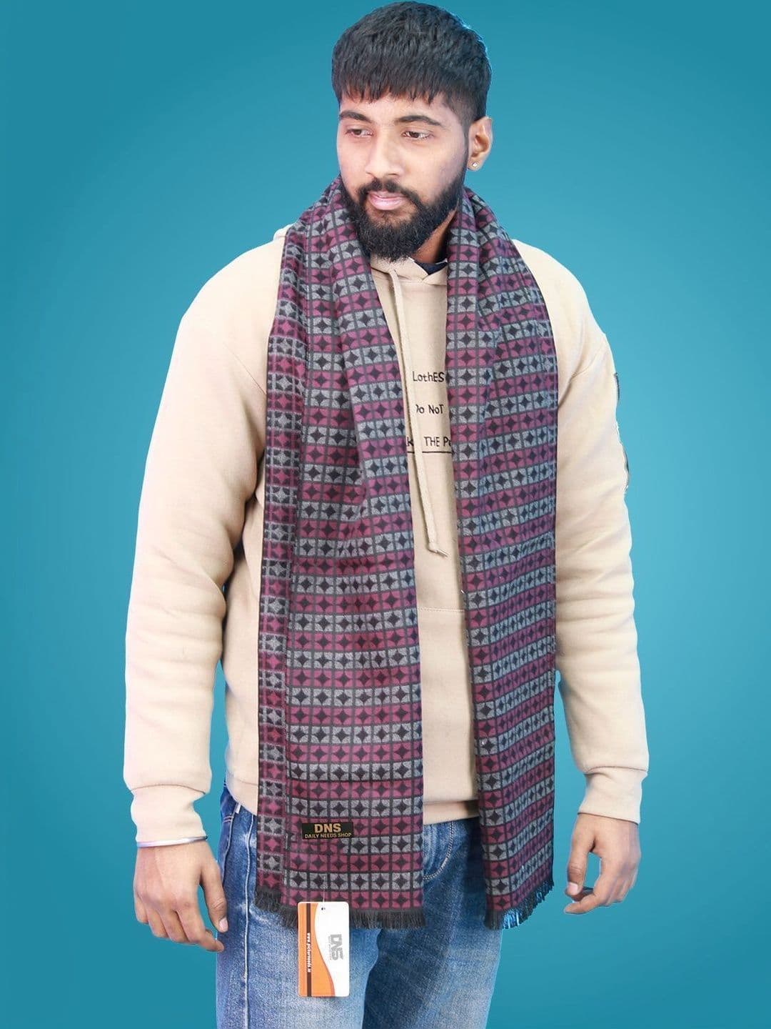 Daily Needs Shop Men Patterned Merino Wool Mufflers - view 1