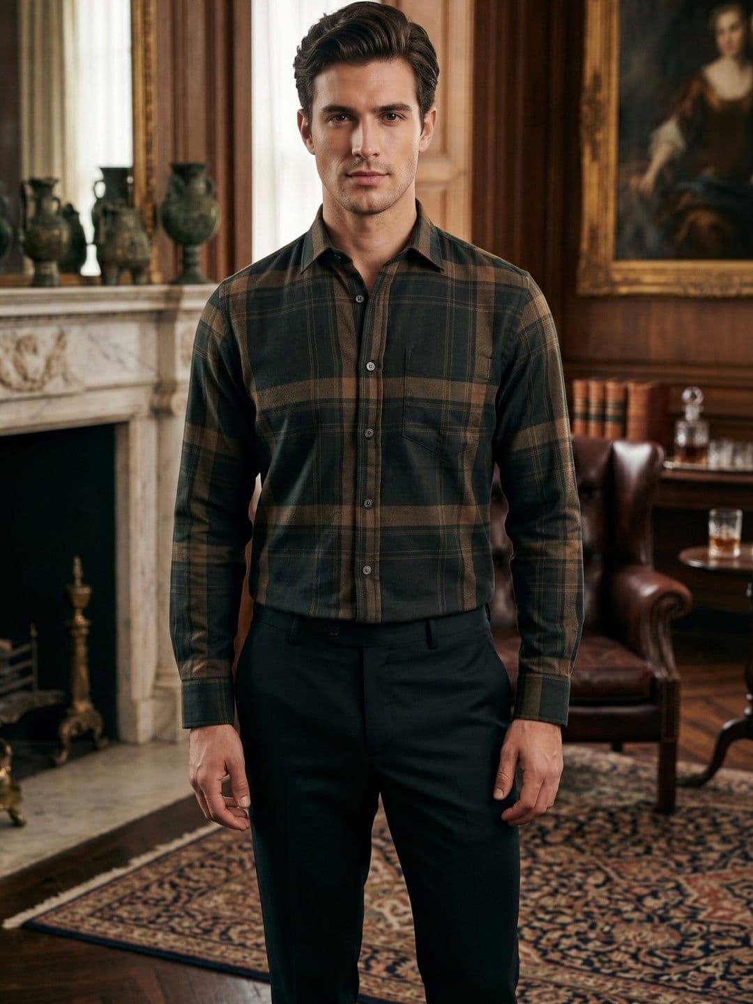 elioop Men Tartan Checks Checked Casual Shirt - view 1