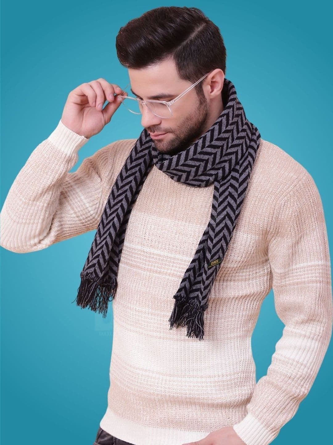Daily Needs Shop Men Patterned Merino Wool Mufflers - view 1