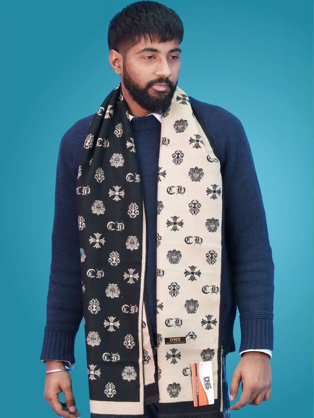 Daily Needs Shop Men Patterned Merino Wool Mufflers - view 1