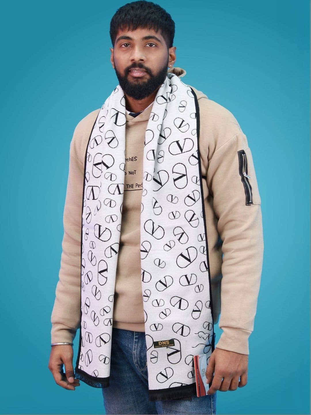 Daily Needs Shop Men Patterned Merino Wool Mufflers - view 1