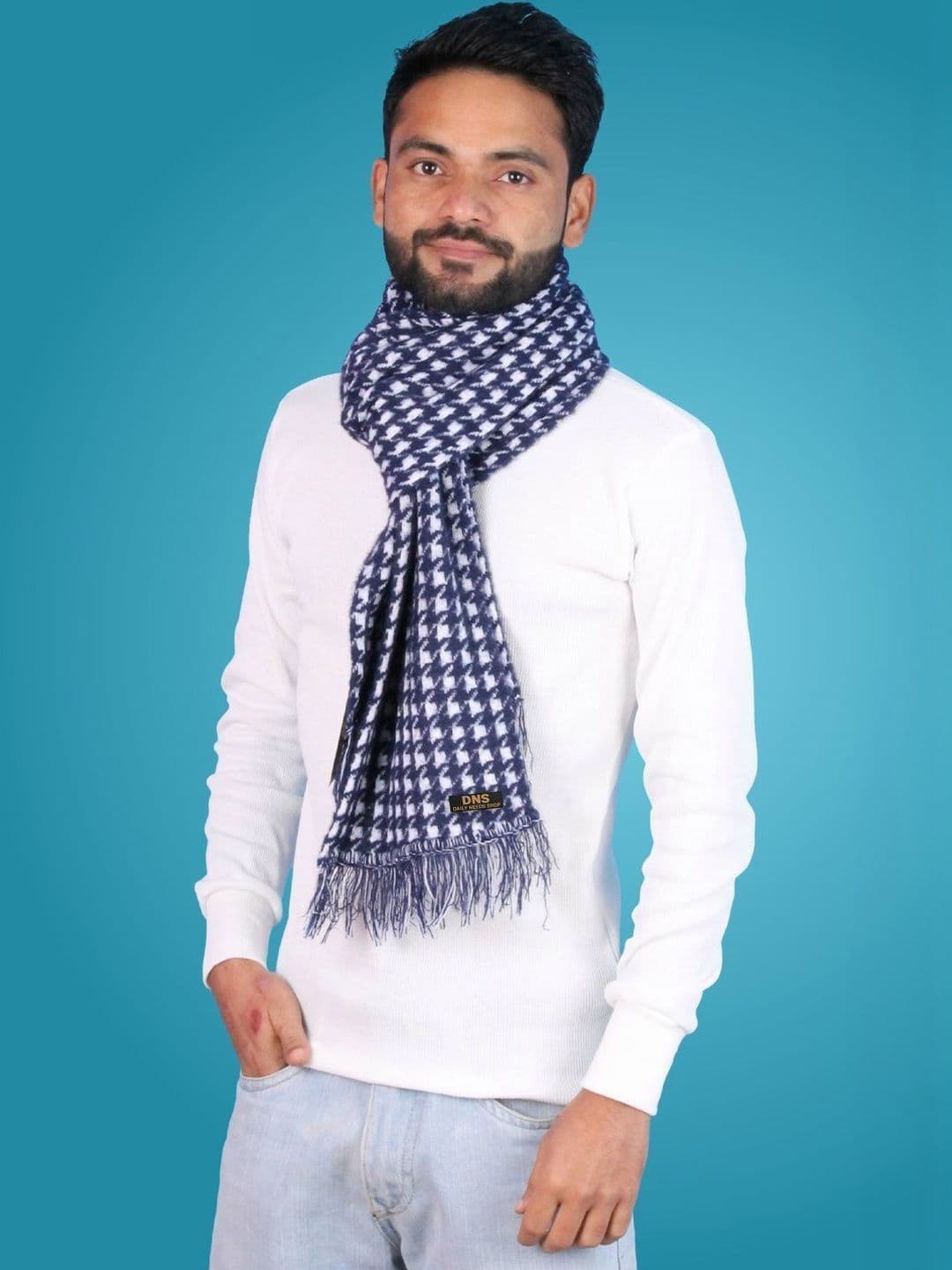 Daily Needs Shop Men Checked Merino Wool Mufflers - view 1