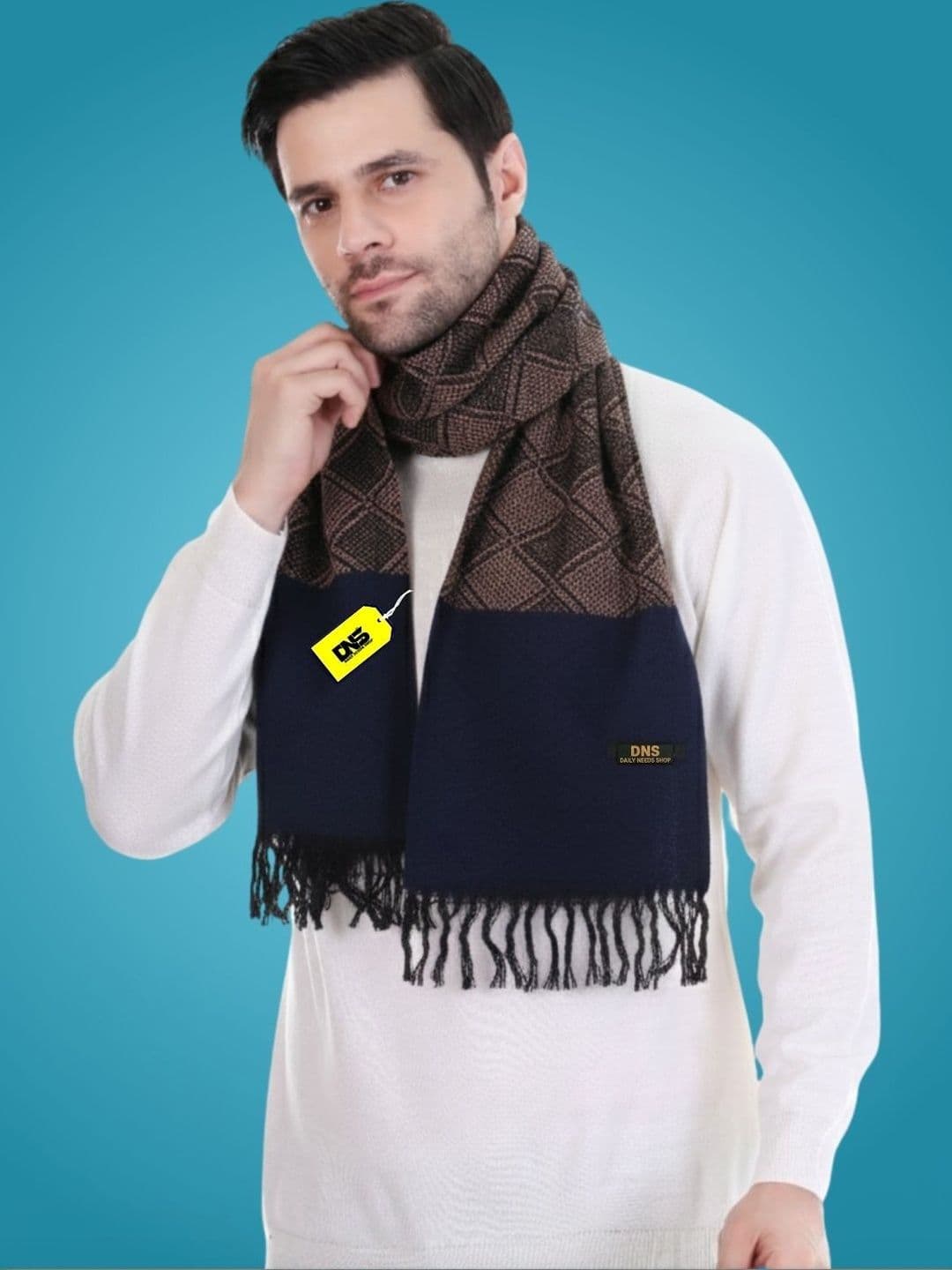 Daily Needs Shop Men Patterned Merino Wool Mufflers - view 1