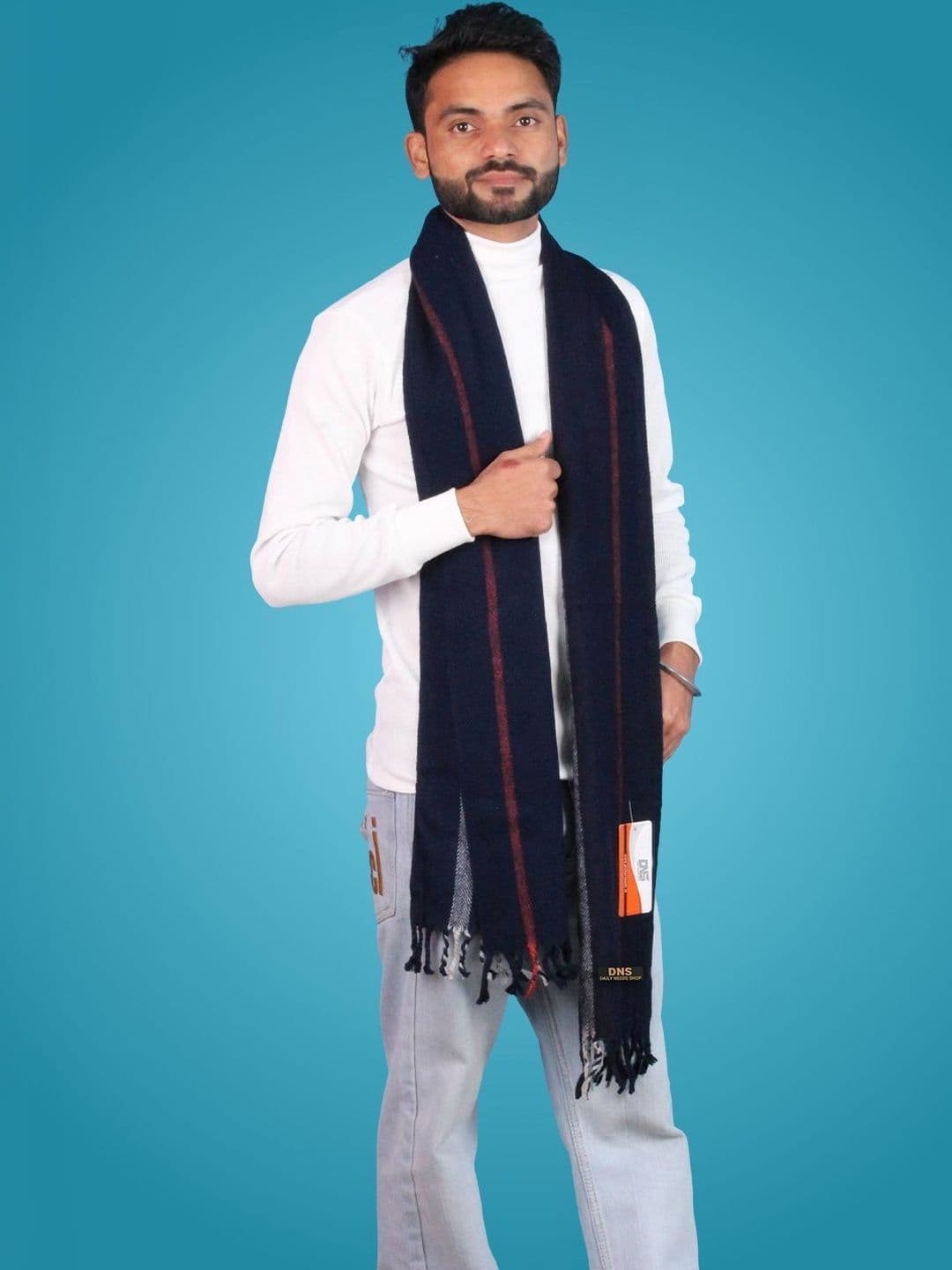 Daily Needs Shop Men Striped Merino Wool Mufflers - view 1