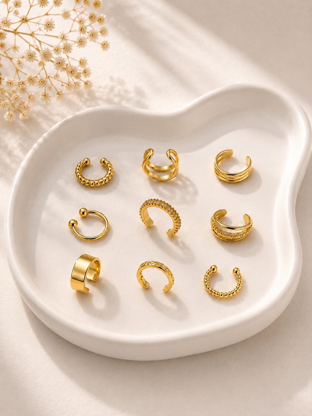 VAMA Contemporary Ear Cuff Earrings - view 1