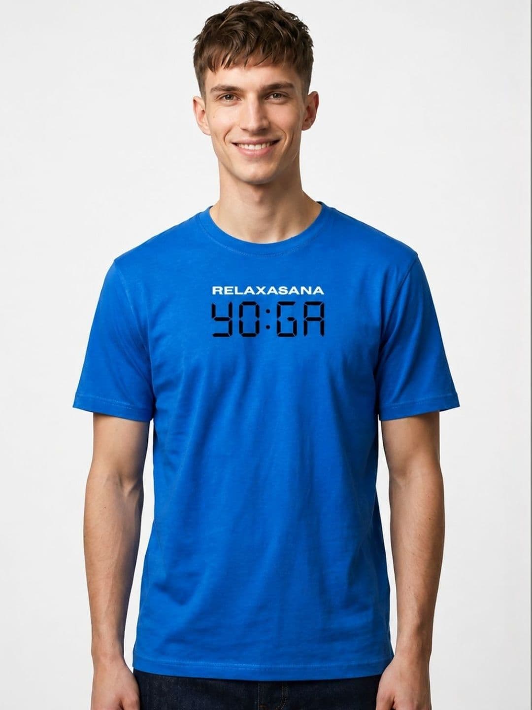 YAK YAK Men Typography Printed Round Neck Cotton T-shirt - view 1