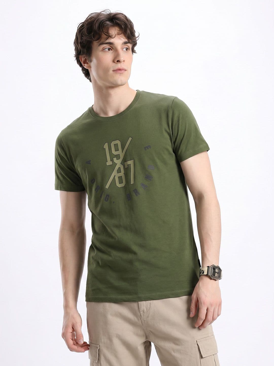 Aeropostale Brand Logo Printed Pure Cotton T-Shirt - view 1
