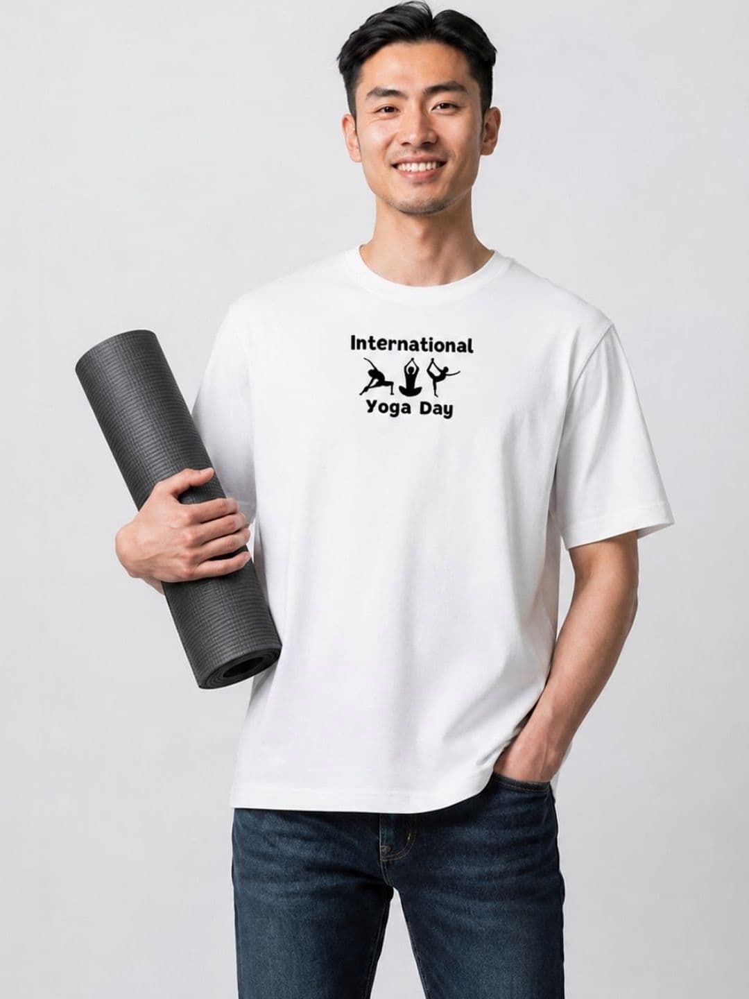 YAK YAK Men Typography Printed Round Neck Cotton T-shirt - view 1