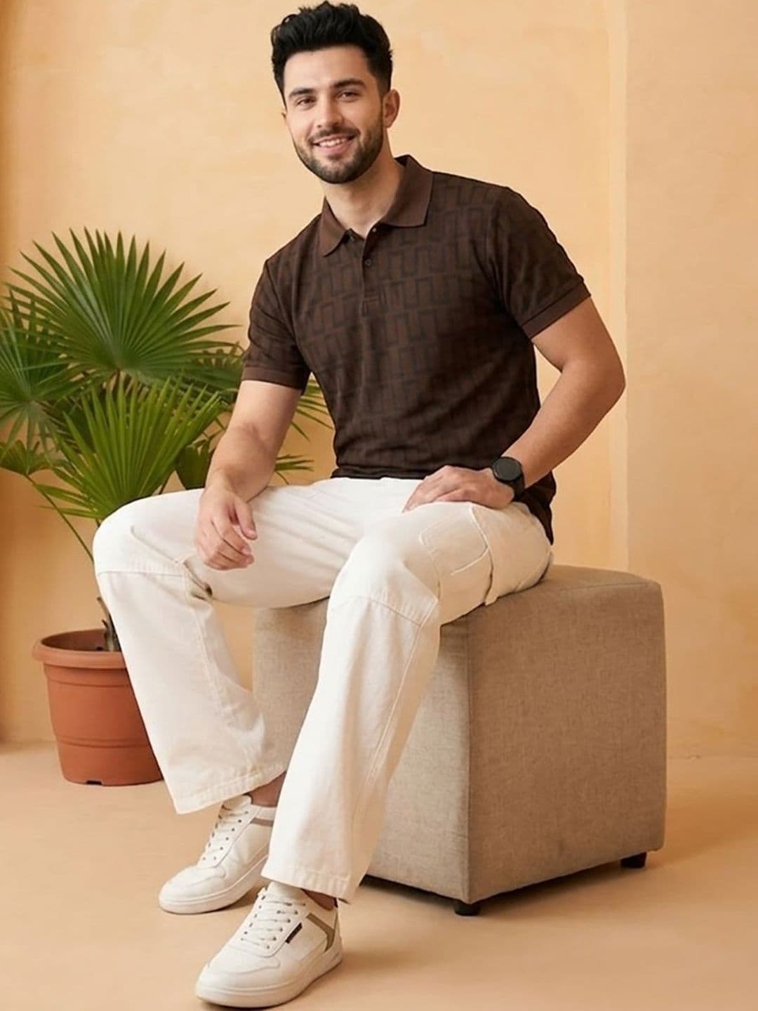 Moda Rapido Men Printed Polo Collar T-shirt - view 1