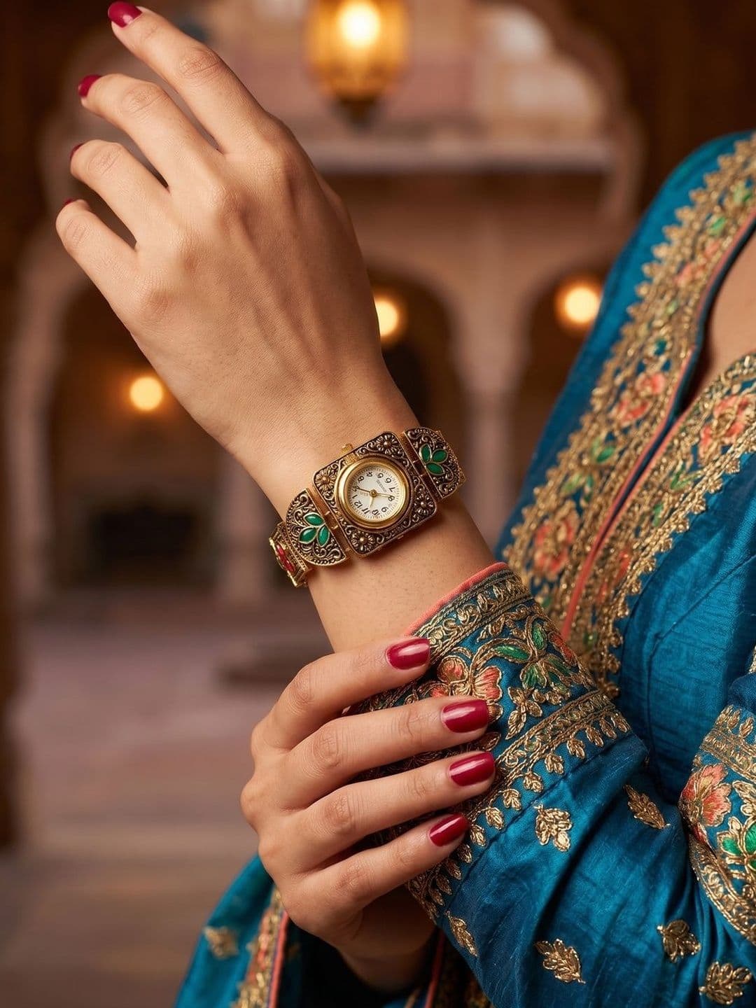 SZN Women Gold Plated Dial & Strap Analogue Chronograph Battery Powered Kashmiri Watch - view 1