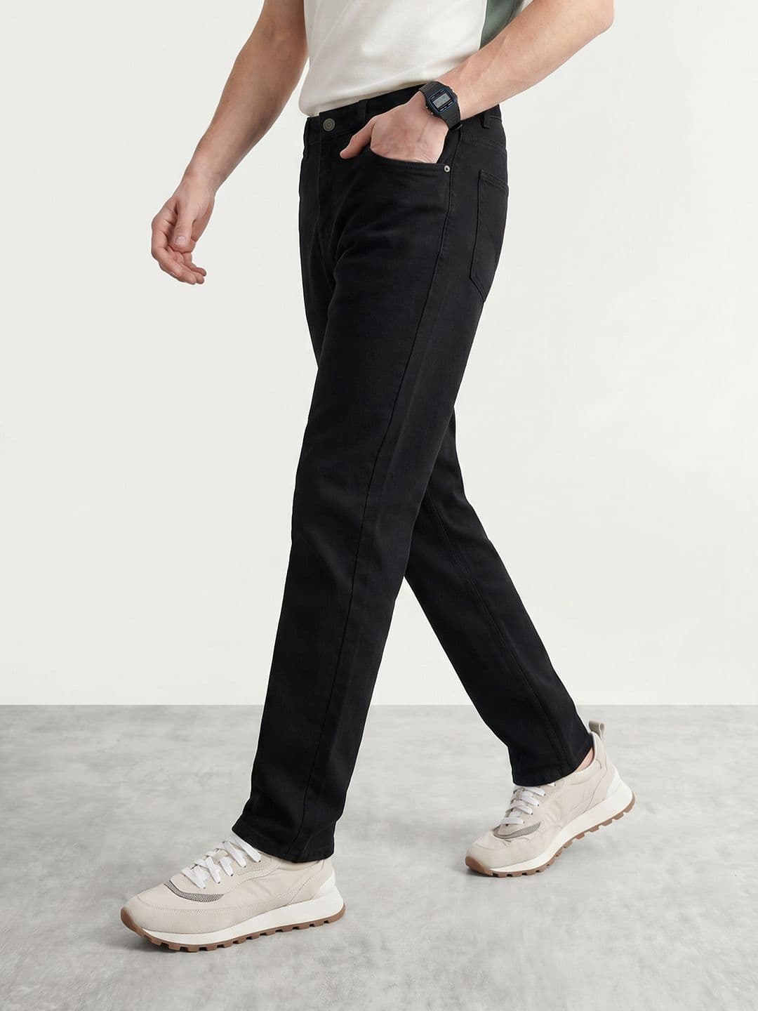 Mast & Harbour Men Straight Fit Stretchable Jeans - view 1
