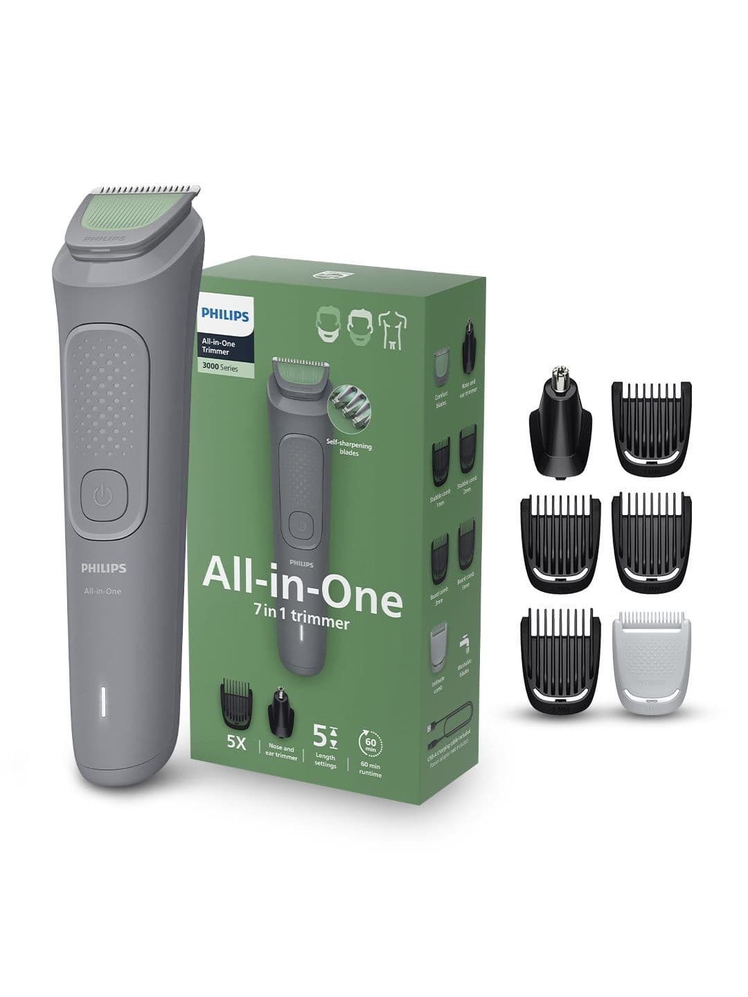 Philips MG3911/15 All-in-One with 7 Attachments - Face, Hair & Body Trimmer - view 1