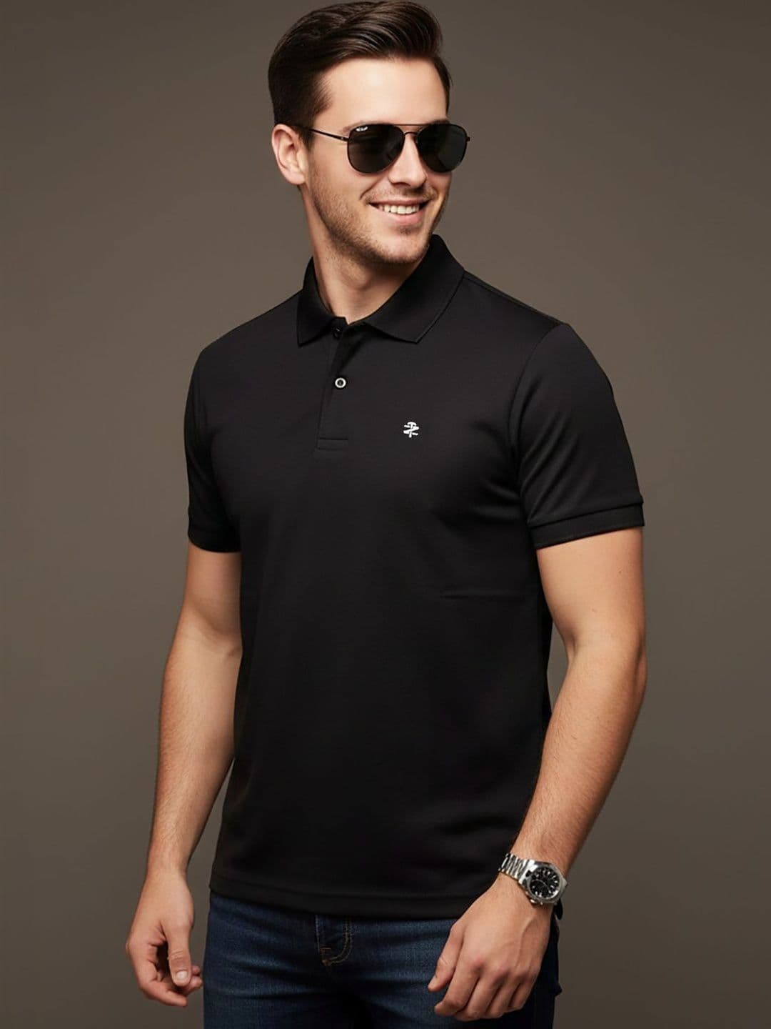 Moda Rapido Men Brand Logo Polo Collar T-shirt - view 1